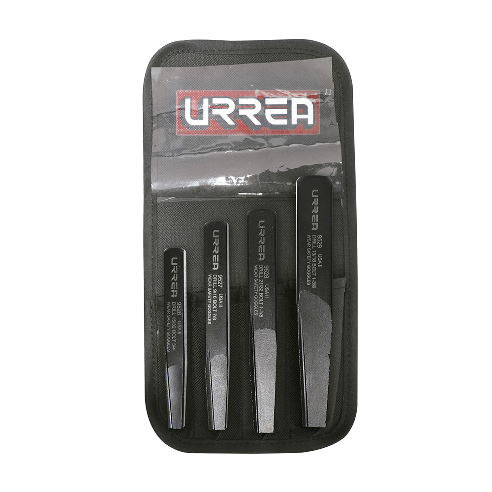 Juego extractor rectos para tornillos y tubo 4 piezas Urrea