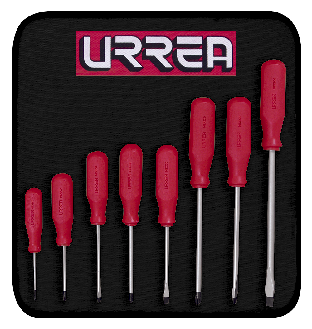 Juego de 8 destornilladores serie R combinado Urrea