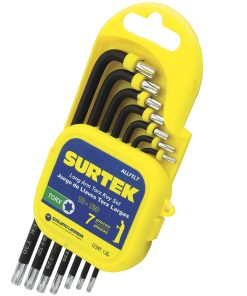 Juego de 7 llaves hexagonales Torx® largas en rack Surtek