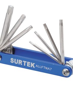 Juego de 7 llaves hexagonales Torx® tipo navaja Surtek