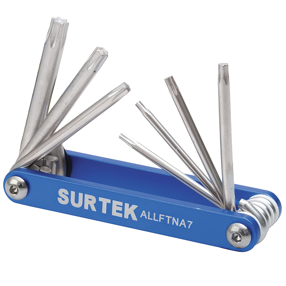 Juego de 7 llaves hexagonales Torx® tipo navaja Surtek
