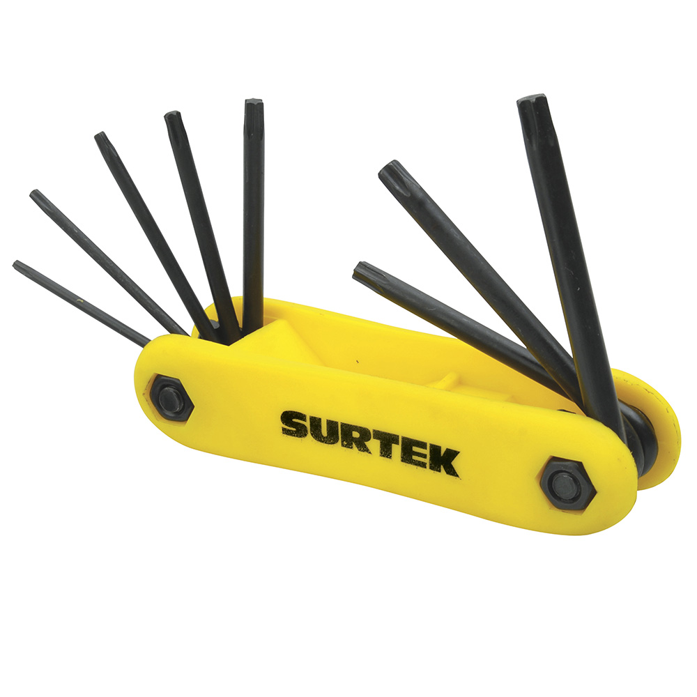 Juego de 8 llaves hexagonales Torx® tipo navaja Surtek