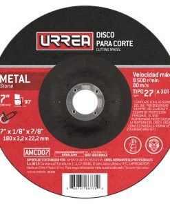 Disco t/27 metal 7x1/8 in gral Urrea