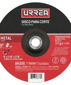 Disco t/27 metal 9x1/8 in gral Urrea