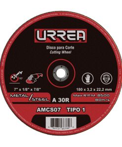 Disco t/1 metal 7x1/8 in gral Urrea