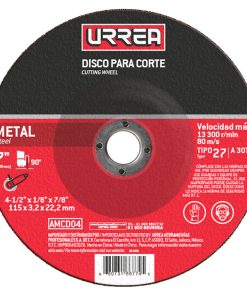 Disco t/27 metal 7x1/4 in gral Urrea