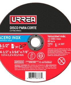 Disco t/1 inox 7x5/64 in gral Urrea