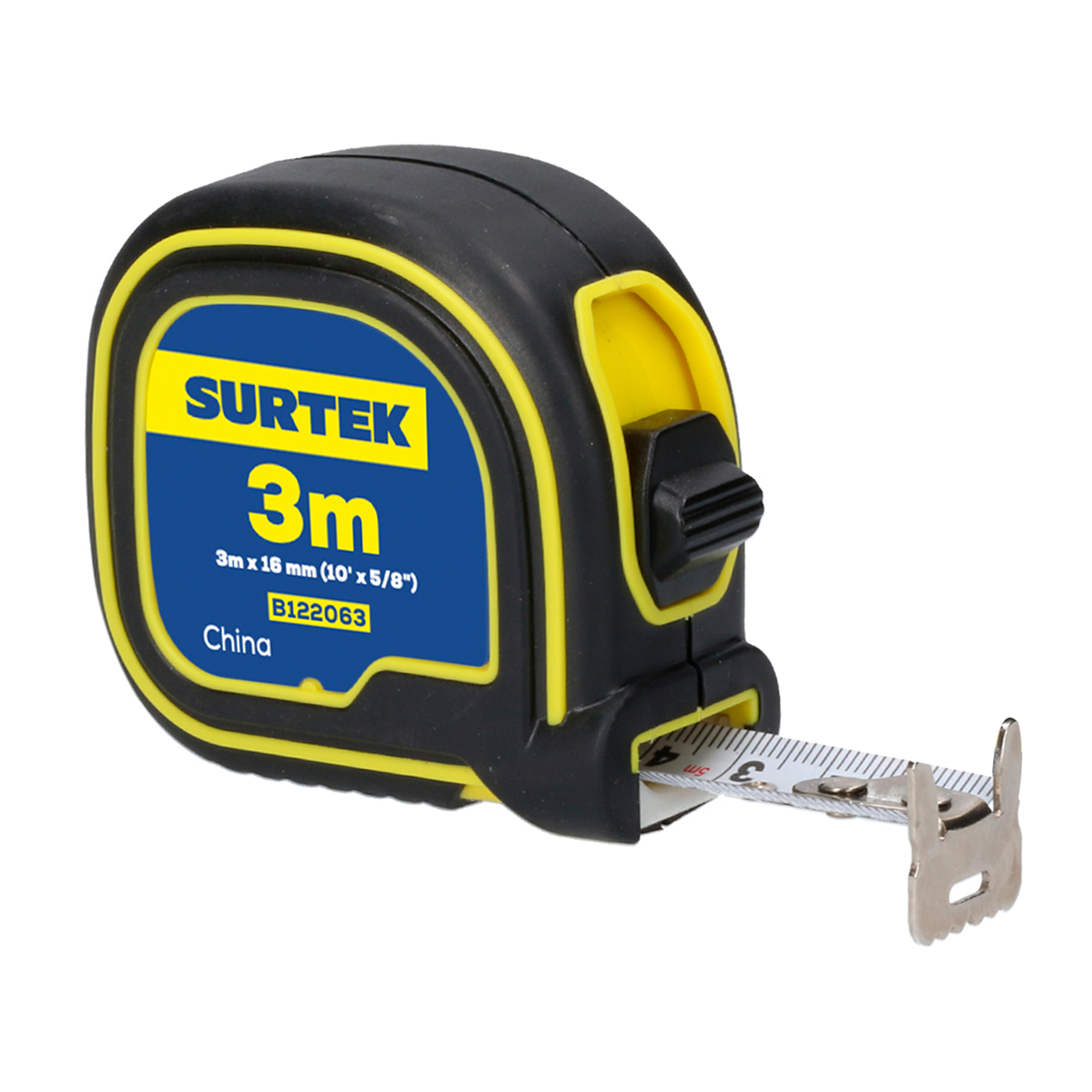 Flexómetro soft grip 3m x 5/8 in Surtek