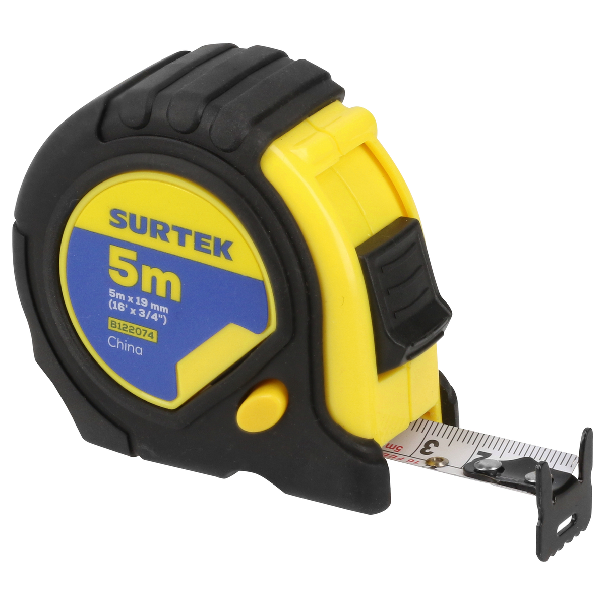 Flexómetro rubber grip 5m x 3/4 in Surtek