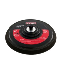 Urrea Respaldo para lijadora UP870A de 6 in de diámetro, rosca de 5/16 in-24, con cara de vinilo PSA y velocidad máxima de 11000 rpm.