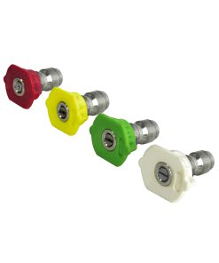 Puntas de rocio de alta presión, Rango de soporte de presión de hasta 4 000 PSI. 4 piezas, punta de 0°, 15°, 25°, 40° Surtek