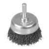 Carda copa ondulada alambre fi no copa ondulada 2 in x 0.17 mm con zanco 1/4 in