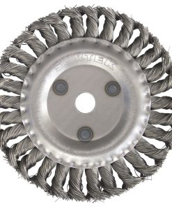 Carda circular trenzada alambr e delgado 4 in x 0.35 mm con ros ca M14