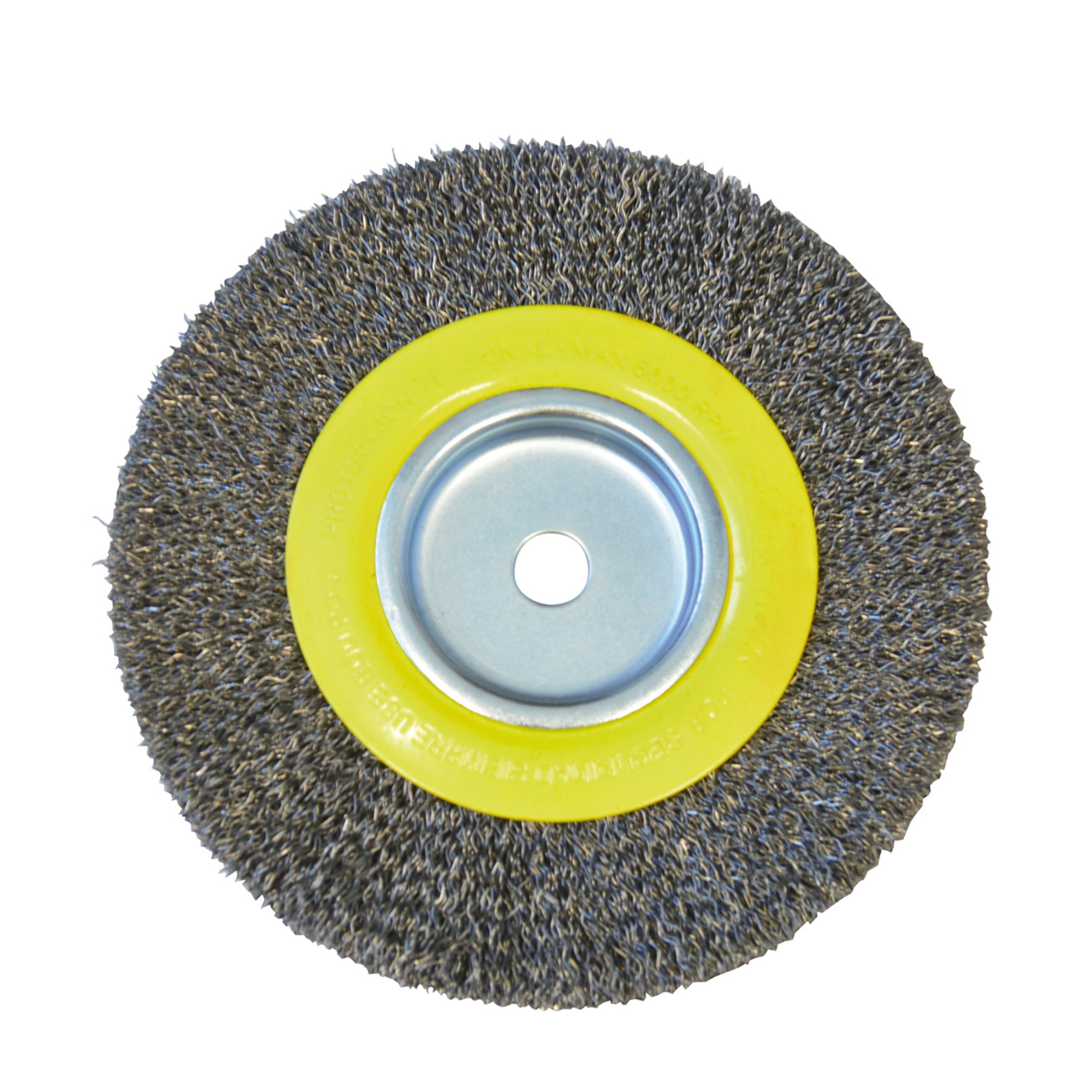 Carda circular ondulada alambr e delgado para esmeril 6 in x 3/ 4 in eje 1/2 in