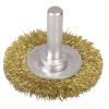 Carda circular ondulada alambr e delgado 3 in x 0.30 mm con zan co 1/4 in