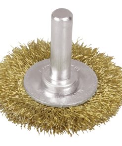 Carda circular ondulada alambr e delgado 4 in x 0.30 mm con zan co 1/4 in