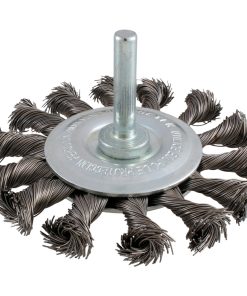 Carda circular trenzada alambr e delgado 3 in x 0.30 mm con zan co 1/4 in