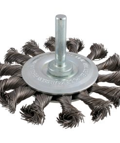 Carda circular trenzada alambr e grueso 3 in x 0.50 mm con zanc o 1/4 in