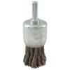 Carda copa trenzada alambre gr ueso 1-1/8 in x 0.50 mm con zanc o 1/4 in