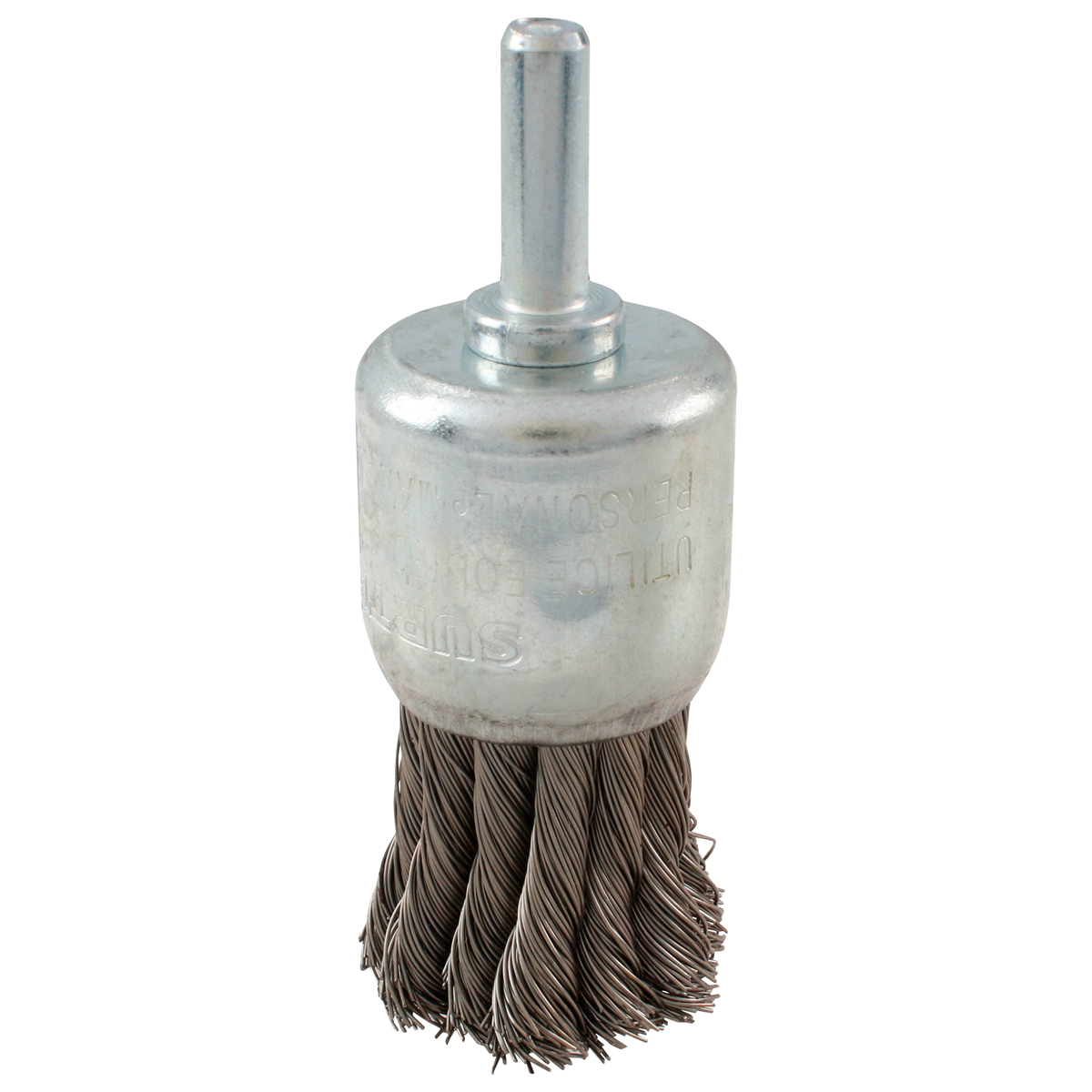Carda copa trenzada alambre gr ueso 1-1/8 in x 0.50 mm con zanc o 1/4 in
