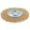 Carda circular ondulada alambr e delgado 4-1/2 in x 0.30 mm con rosca 5/8 in