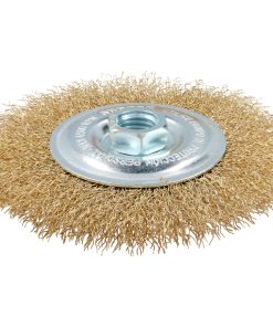 Carda circular ondulada alambr e delgado 4-1/2 in x 0.30 mm con rosca 5/8 in
