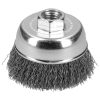 Carda copa trenzada alambre de lgado 5 in x 0.30 mm con rosca 5 /8 in