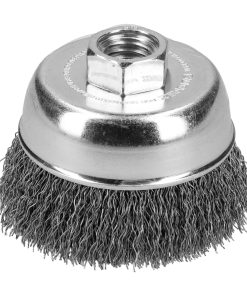 Carda copa trenzada alambre de lgado 5 in x 0.30 mm con rosca M 14