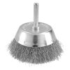 Carda copa ondulada alambre de lgado 1/2 in x 0.30 mm con zanco 1/4 in