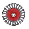 Carda circular trenzada alambr e delgado 6 in x 0.35 mm con ros ca M14