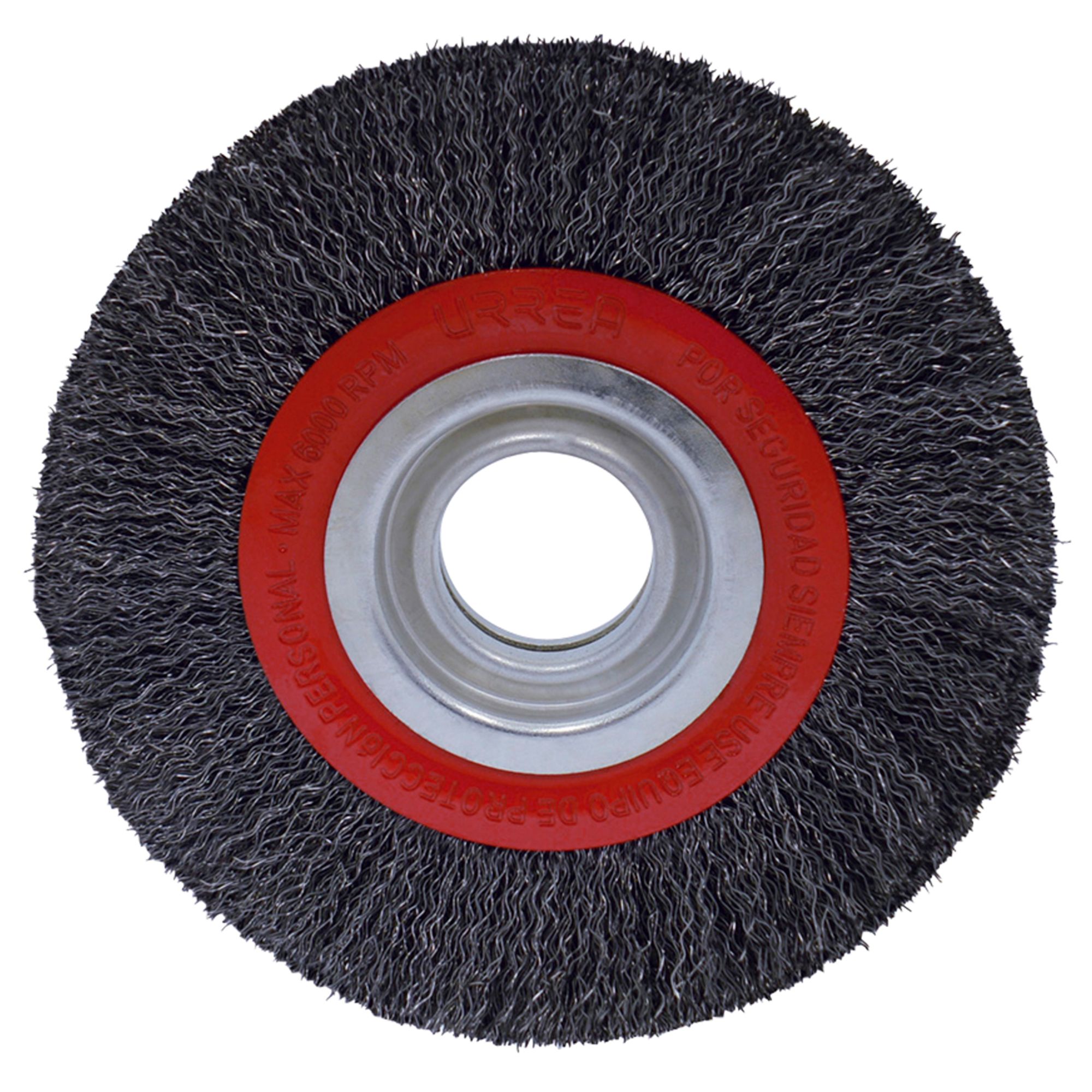 Carda circular ondulada alambr e delgado para esmeril 6 in x 0. 35 mm multi eje