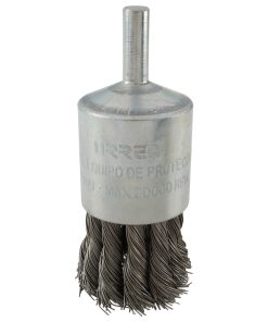 Carda copa trenzada alambre de lgado 1-1/8 in x 0.35 mm con zan co 1/4 in