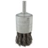 Carda copa trenzada alambre gr ueso 1-1/8 in x 0.50 mm con zanc o 1/4 in
