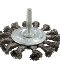 Carda circular trenzada alambr e fino 3 in x 0.30 mm con zanco 1/4 in
