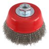 Carda copa ondulada alambre gr ueso 5 in x 0.50 mm con rosca M1 4