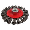 Carda circular trenzada alambr e delgado 6 in x 0.40 mm con ros ca M14