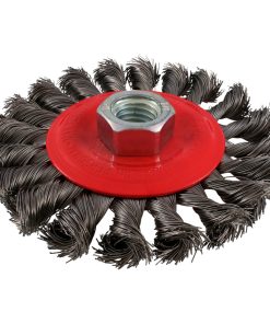 Carda circular trenzada alambr e delgado 6 in x 0.40 mm con ros ca M14