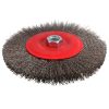 Carda circular ondulada alambr e delgado 6 in x 0.30 mm con ros ca 5/8 in