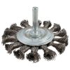Carda circular trenzada alambr e delgado 3 in x 0.35 mm con zan co 1/4 in