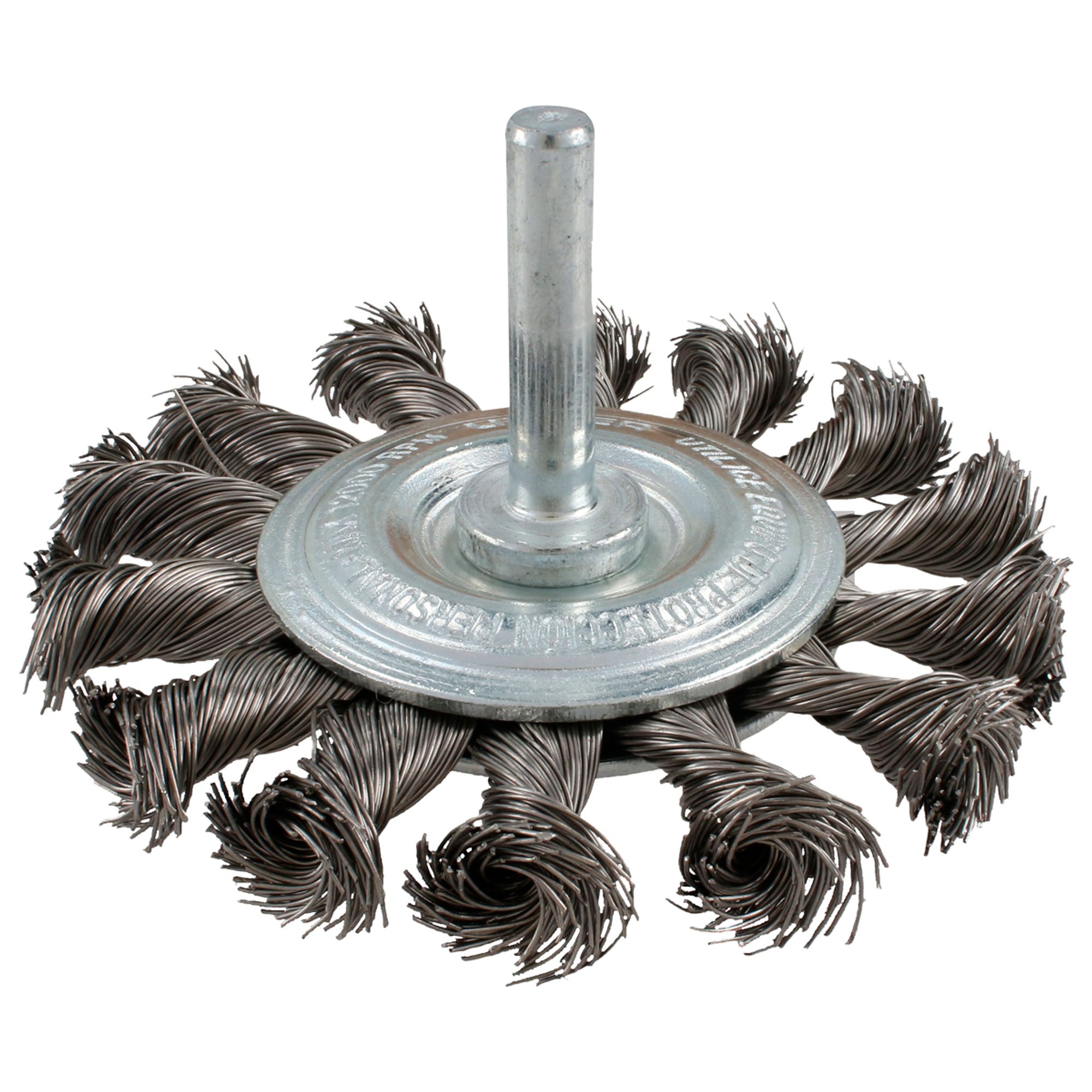 Carda circular trenzada alambr e delgado 3 in x 0.35 mm con zan co 1/4 in