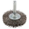 Carda circular ondulada alambr e delgado 2 in x 0.30 mm con zan co 1/4 in