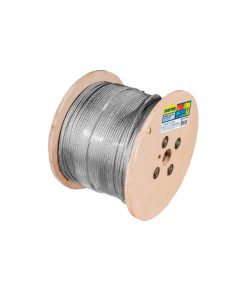 Cable de acero con grillete 7 x 7 hilos, 5/16 in x 76 m