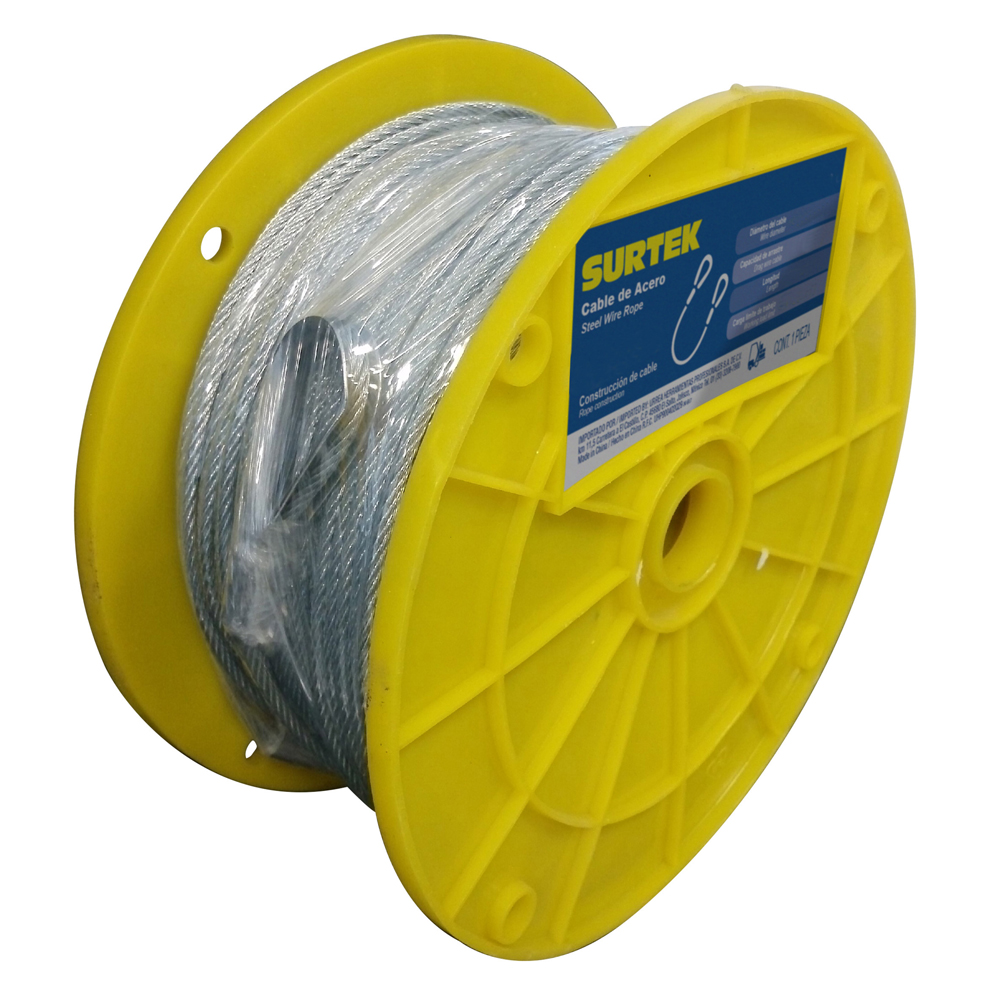 Cable acero 7x7 1/4 inx75m Surtek