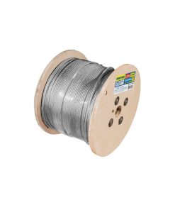 Cable de acero alma de fibra c on grillete 5/8 in x 450 m const rucción de 6 x 26