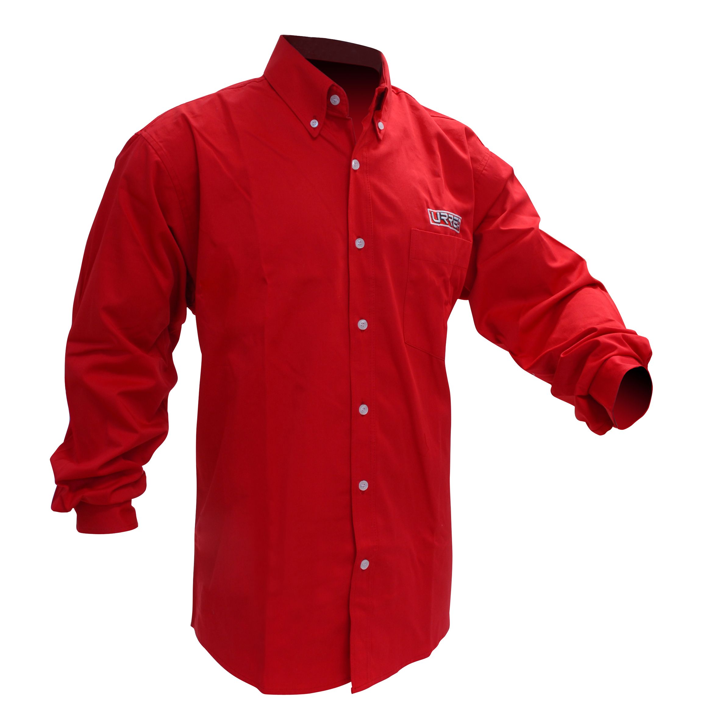 Camisa roja manga larga Urrea talla CH Urrea