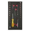 Juego dados y acc. Cuadro 1/4 in mm & SAE cortos 31 pzs Urrea