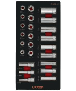 Juegos dados 3/8 in Métricos cortos & largos 24 pzs Urrea