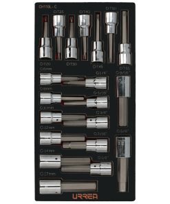 Juego dados punta torx hex SAE & Métricos 1/2 in 20 pzs Urrea