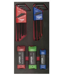 Juego 22 llaves hex L y 24 llaves navaja SAE, MM, TORX Urrea