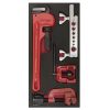 Juego llave stillson, cortatubos y avellanador 3 pzs Urrea